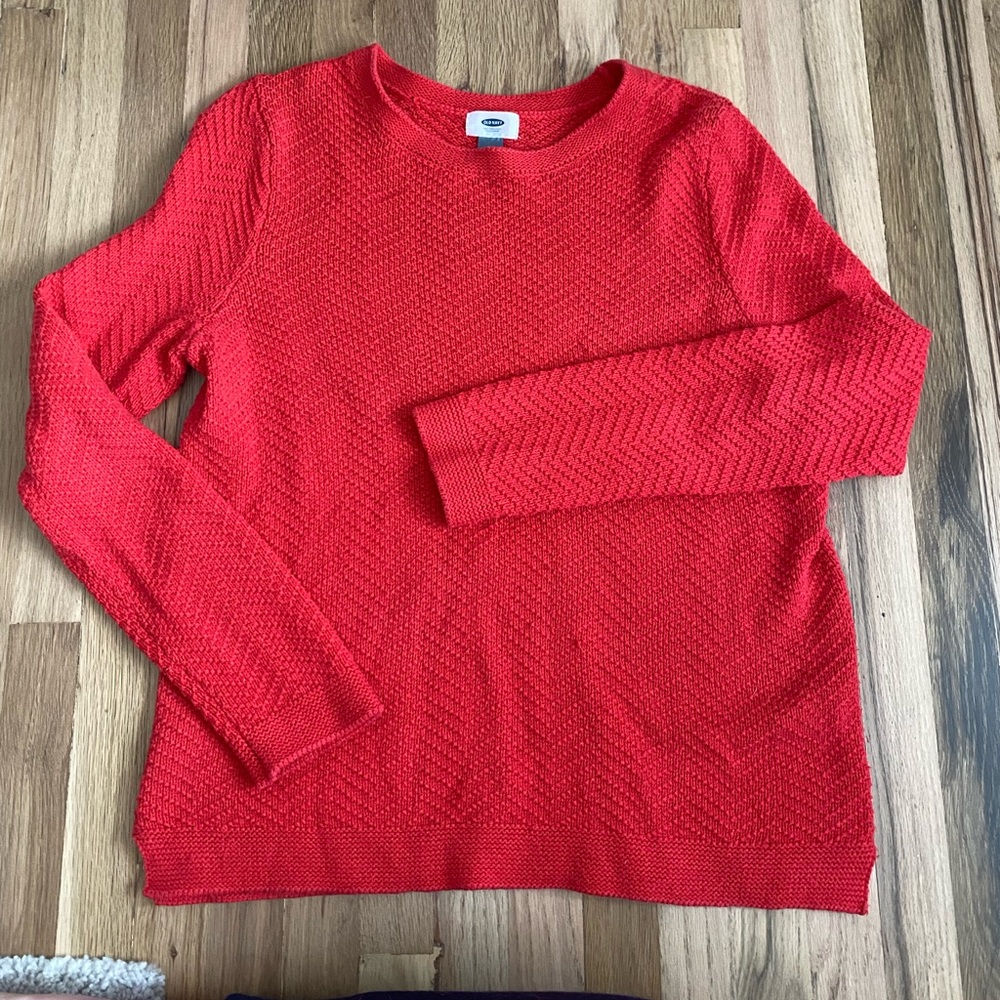 Red old navy sweater